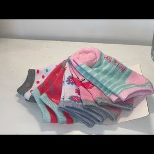 Tic-tac-toe Girls Low cut socks 2-4t New 5 pairs